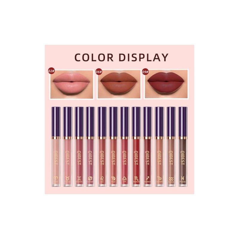 BestLand Kit De Maquillaje De Labios Con 12 Labiales Mate,