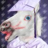 Ghoulish Productions Máscara Unicornio Blanco Disfraz Fiesta Halloween