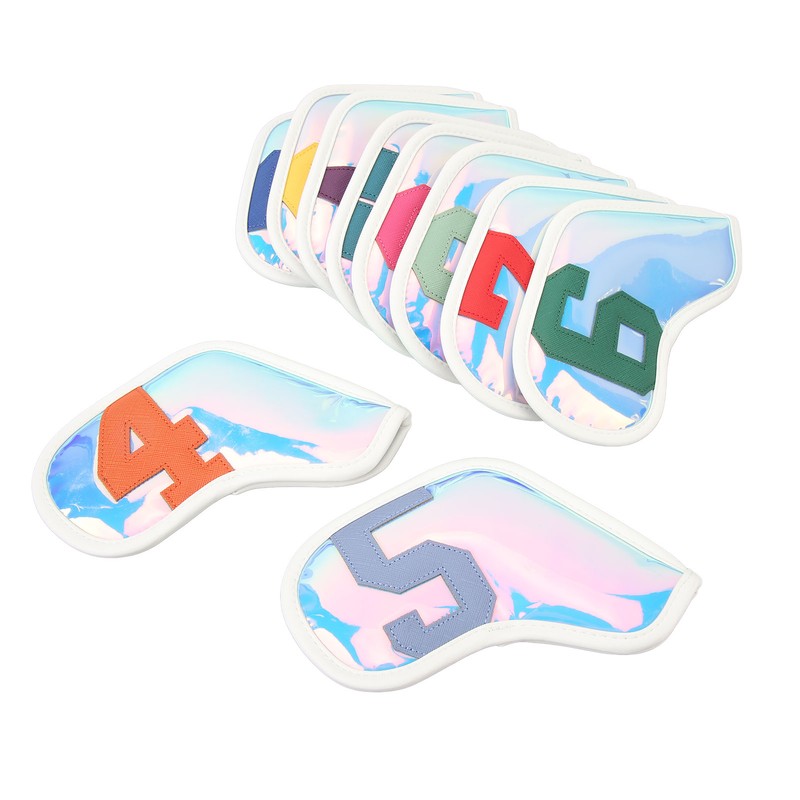 10 Pcs Golf Club Headcover PU Golf Club Protector Golf