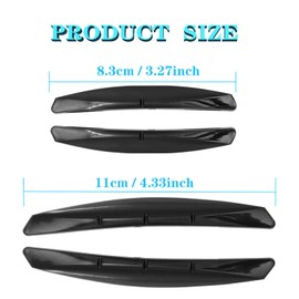 Yuentoen Pack of 4 Car Rubber Door Edge Protectors, Car Door Edge Protection, Anti-Scratch Decorative Strips, Car Door Edge Protection Carbon, for Most Cars (Black)