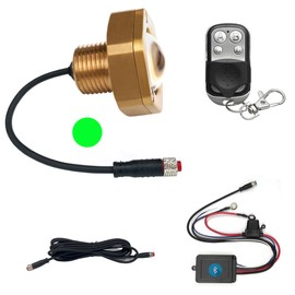 NBWDY Green Boat Drain Plug Light,IP68 Underwater Boat Lights with APP Remote Control,Replaces Standard 1/2" NPT Drain Plug for Cruising, Fishing & Fun,Smart Cooling System,No Holes to Drill!