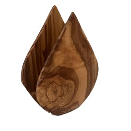 Olive Wood Napkin Holder. Beautiful, Unique, Decorative, Made of Mediterranean Olive Wood.