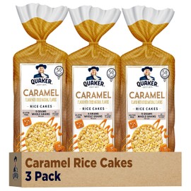 Quaker Large Rice Cakes, Caramel, Pack of 3