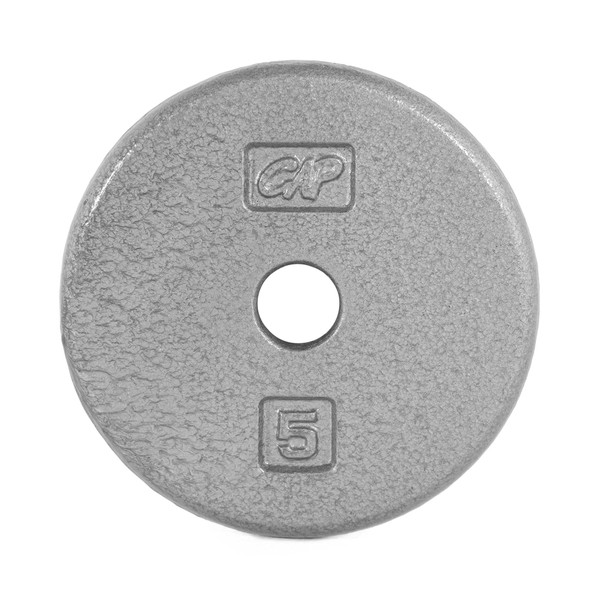 Cap Barbell Cast Iron Standard 1-Inch Weight Plates, Gray, Single