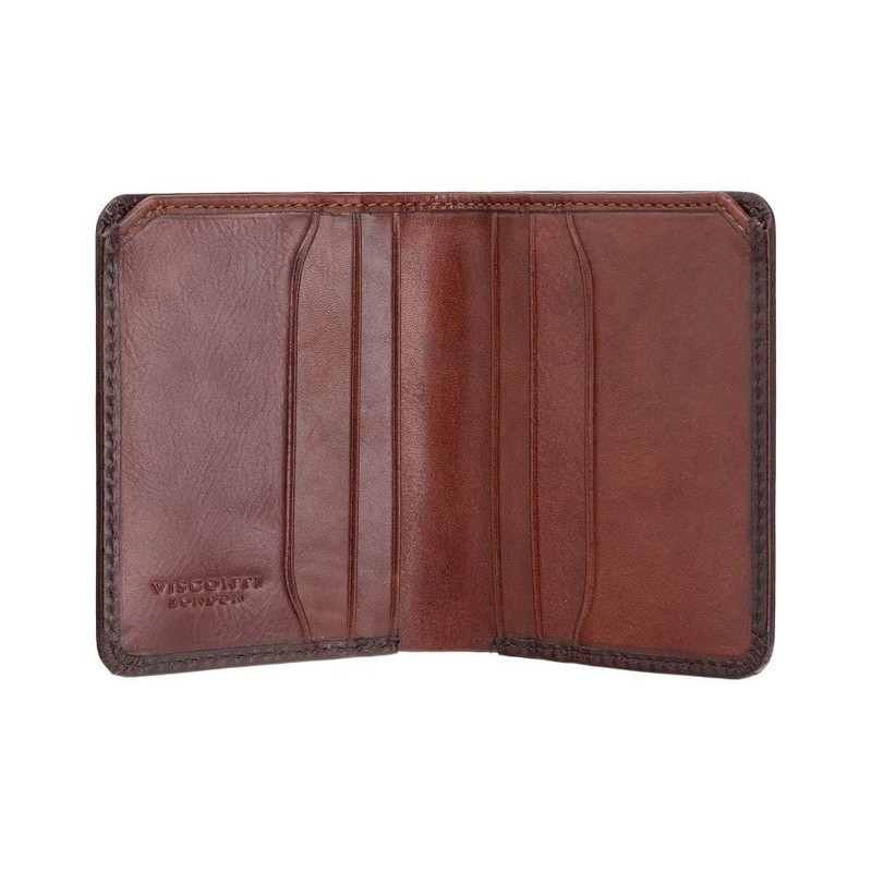 Visconti RFID Protection Atelier Mens Burnished Tan Leather Wallet 'David'