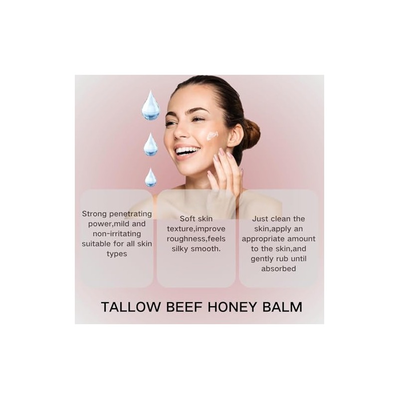 Bálsamo Batido Sebo Res Miel Cuidado Piel Crema Hidratante Facial