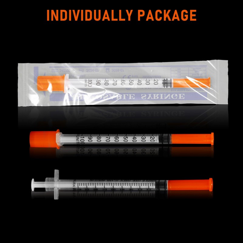 1ml/cc 30G 1/2 Inch Syringes, Scientific Lab Syringe, Individually Wrapped,