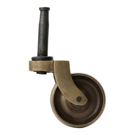 Set of 4 Solid Brass Swivel Caster Heavy Duty & Safe for All Floors Perfect Replacement for Floor Mat Polished Brass Finish Wheels for Chairs/Tables/Furniture