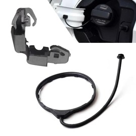 Fuel Filler Cap Clip, Fuel Tank Cap Lanyard, 17670-SJA-013, 91594-SNA-A01, Compatible with Honda Accord Civic CRV Acura (Black)