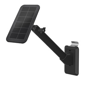 HOLACA Solar Panel Holder for Ring Solar Panel, Water Pipe/Steel Tube Extension Bracket with Universal Adapter and Stainless Steel Hook, 180° Adjustable, Compatible with Arlo/Wyze/Eufy/Wasserstein