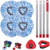 Spin Mop Head Replacement & Shower Floor Scrubber，Compatible with Ocedar