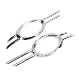 2PCS Fog Lamp Bumper Grille Cover Gloss Chrome 2118851174 Replacement for E320 E350 E550 E63 AMG