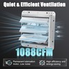 Criditpid 14 Inch Shutter Exhaust Fan with Speed Controller and