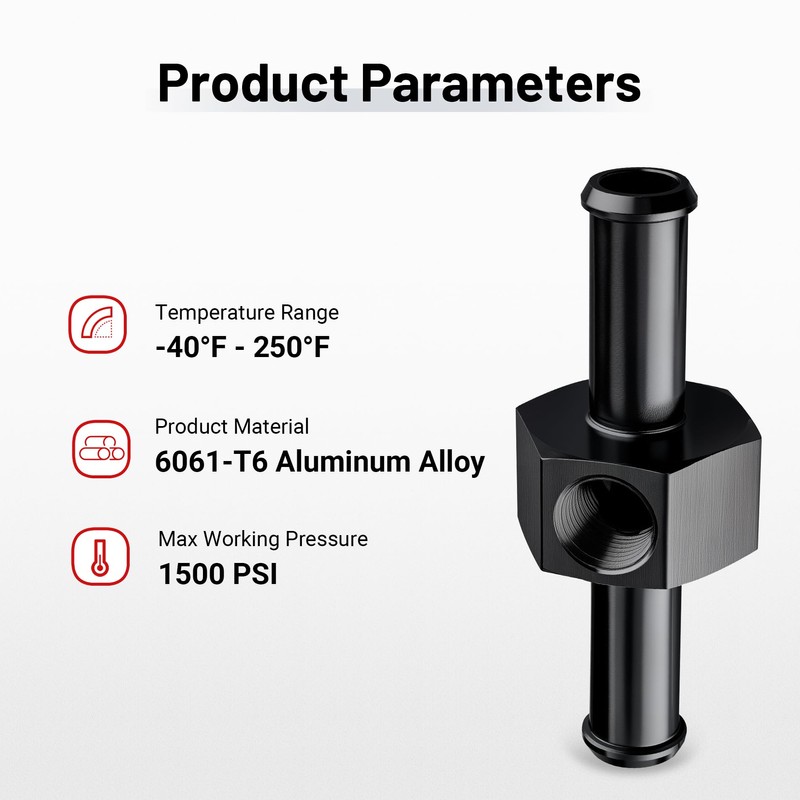 EVIL ENERGY 3/8 Hose Barb Fittings 1/8" NPT Fuel Pressure
