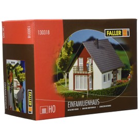 Faller 130318 - Einfamilienhaus weinrot, 19.2 x 9.2 x 14.2 cm