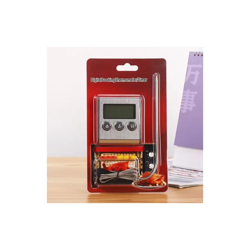 Termometro Y Temporizador Timer Digital Hornos Con Sonda