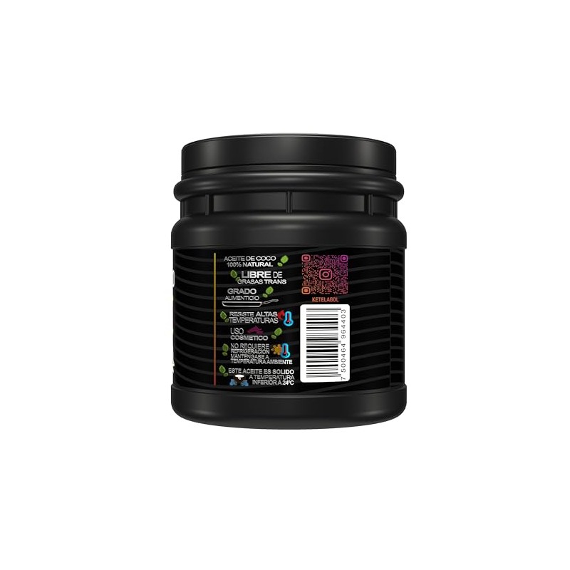 ACEITE DE COCO 1 KILO, KOSHER, VEGANO, KETO, MARCA KE´TELA