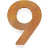 Vintage House Number 9 - Solid, Weatherproof & Durable -