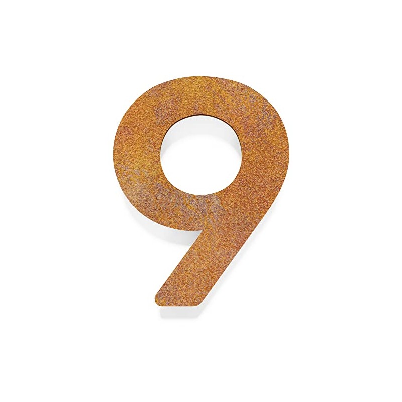 Vintage House Number 9 - Solid, Weatherproof & Durable -