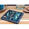 Deep Waters Strong Hearts Whale Seahorse Jellyfish Slate Coaster Ocean