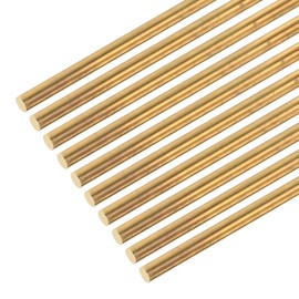 DMiotech Pack of 10 2.2 mm x 200 mm Brass Rods, Brass Rods, Solid Round Brass Rod for DIY Crafts, Brass Welding Rods, Lathe Rods, Punctures, Wave, Model Aircraft, Ship, Car