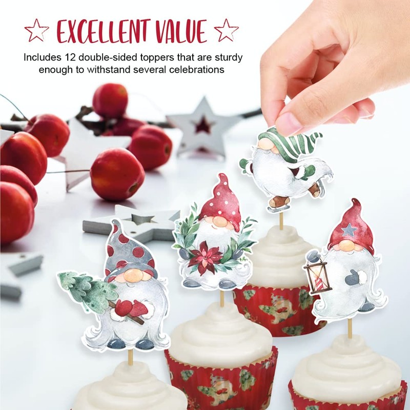 Christmas Gonk Cupcake Toppers