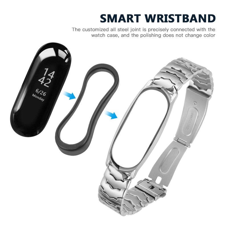 Gatuida Smart Metal Wristband Replacement Strap for -shape Band and