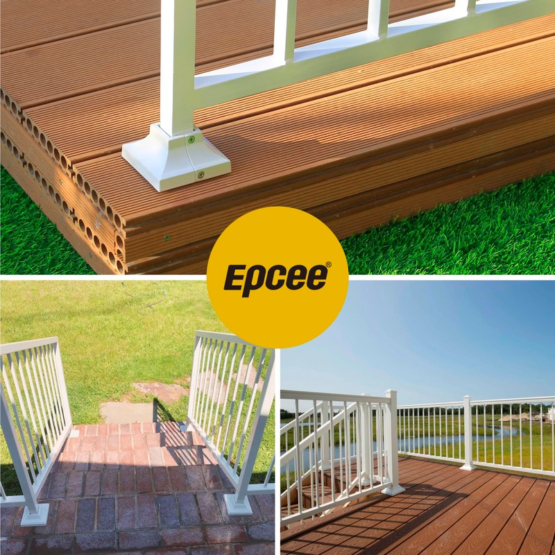 Epcee 4pcs Post 1.25" Aluminum Deck Post Base Cover, Post