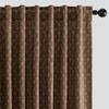 MIULEE Decorative Back Tab Linen Curtains with Geometric Pattern for