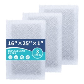 PZHARQG 16x25 Replacement Filter Pads Compatible with SolaceAir Pristine Dynamic Air Cleaner 16x25x1 Carbon & Electrostatic Media White (3 Pack)