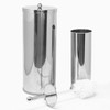 Stainless Steel Toilet Paper Canister and Toilet Brush Case Set