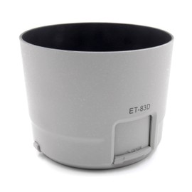 vhbw Lens Hood Replacement for Canon ET-83d for 77mm Lens Grey White Plastic Tulip 4.45"