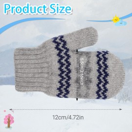 HinyBoeh Baby-Winter-Knitted-Mittens Stretchy-Thick-Gloves Cold-Weather Warm-Snowflake-Mittens for 0-2Years Boys-Girls