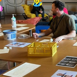 YQLDAHU 1-Pack Small Storage Crates, Golden Yellow Stackable & Foldable Plastic Bins - Versatile Organizers for Home, Office, Kitchen, Bedroom, Bathroom