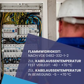 EDELIZON NYY-J Underground Cable | Use for Electrical Installation, Wiring in Control Box, in Closed Channels | 5 x 4 mm²