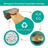 Moonygreen Compostable Trash Bags 13 Gallon, Drawstring Bin Bags, Heavy