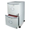 Storex 61301B01c Two-Drawer Mobile Filing Cabinet 14-3/4W X 18-1/4D X