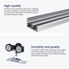 SMARTSTANDARD 60"/5FT Bypass Sliding Door Hardware Kit for Cabinet Closet,