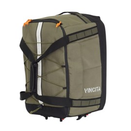 Vincita Voyage B.D.R. Bag For Folding Bike – Backpack, Duffle, Rack Bag Combo with KLICKfix UniKlip 2.0 37L | Water-Resistant, Versatile Design. (Green)