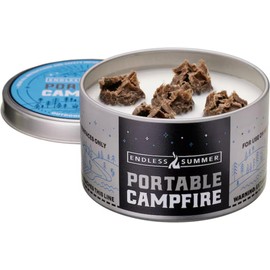 Endless Summer Portable Fire Pit - Compact Campfire With 3+ Hours Burn Time, No Embers, No Wood - Reusable and Easy to Light for Smores, Picnics, Camping, and Parties