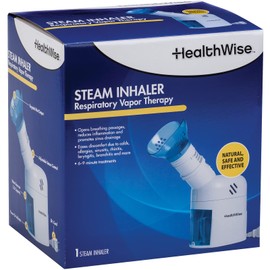 HealthWise Steam Inhaler Respiratory Vapor Therapy | Sinus Pressure, Congestion, Colds & Cough Relief | Facial Steamer, Steam Inhaler, FSA Eligible, Vaporizer or Vocal Steamer | Mask for Cleansing