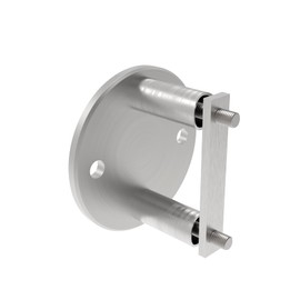 Sellon24® Stainless Steel Wall Anchor Round Railing Posts 42.4 mm Post Holder Connector Post Round Railing Pipe Holder Stable Side Railing Post Wall Mounting Stairs Front Anchoring