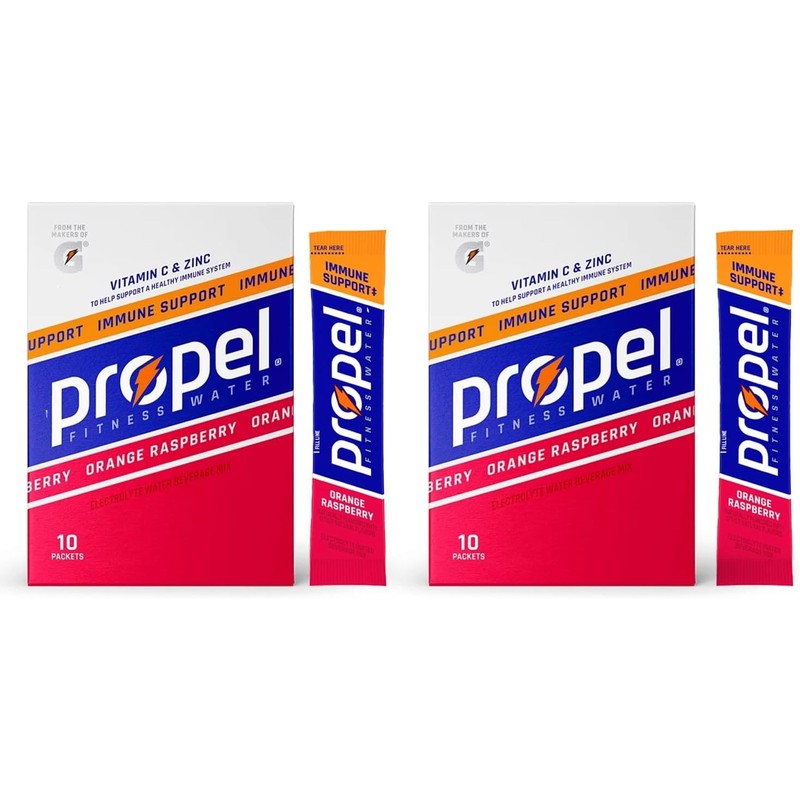 GARIZZE Sobres de Polvo Propel, Naranja Y Frambuesa Con Electrolitos