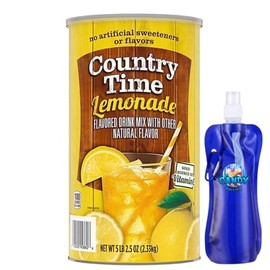 Candy Freezer Lemonade Powdered Drink Mix 1 Canister, 82.5 oz Includes Easy Measuring Scoop and Collapsible Bottle