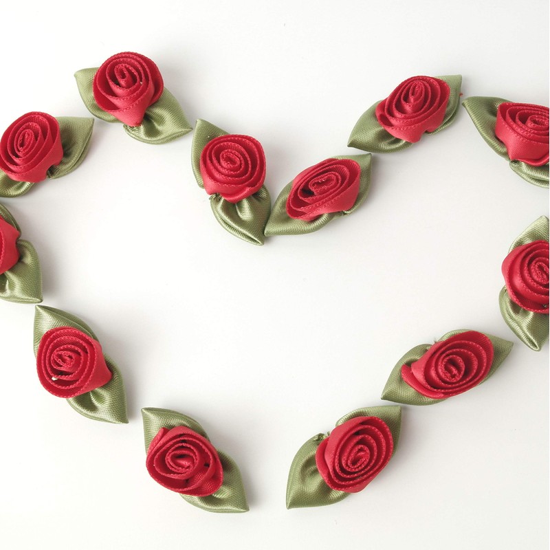 Micomon Mini Ribbon Bows for Crafts Mini Roses Ribbon Flowers