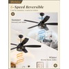 52 Inch Farmhouse Ceiling Fan with Light and Remote, Black