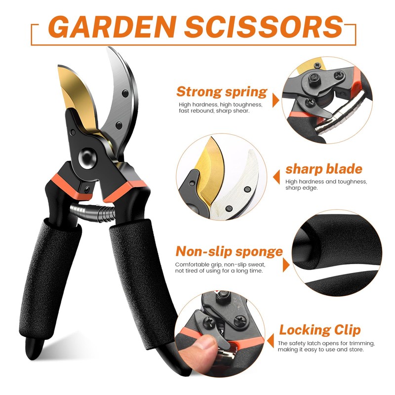 Pruning Shears, Professional Hand Pruning Shears for Gardening Pruning Shears