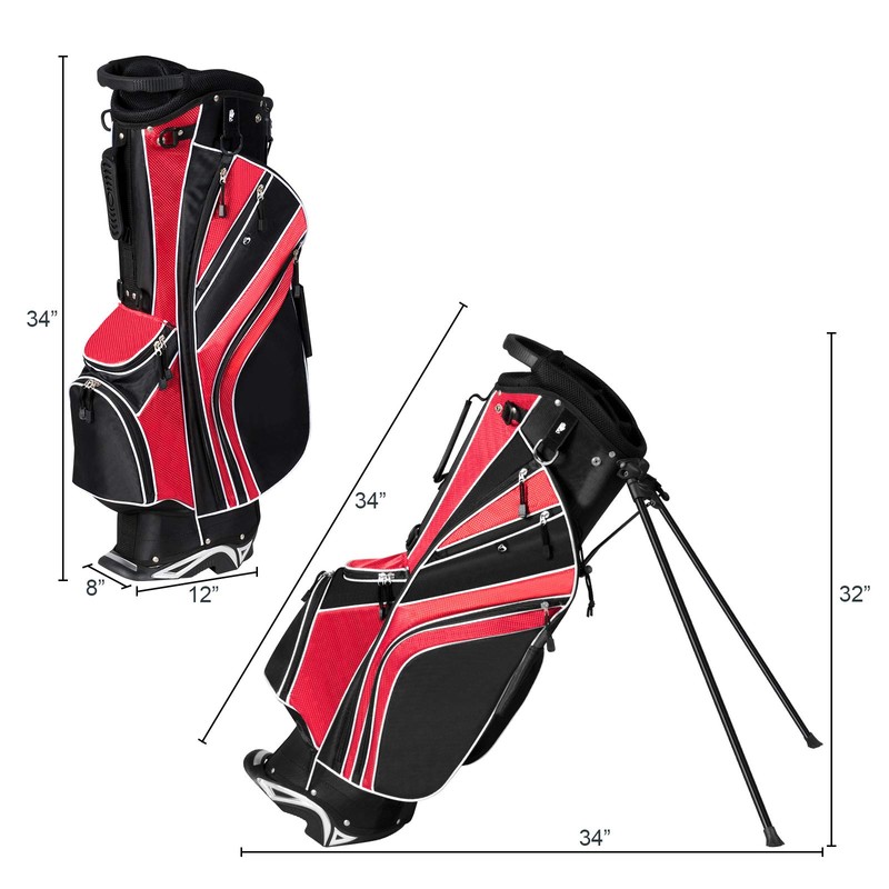 Tangkula Golf Stand Bag with 6 Way Top Dividers, Lightweight