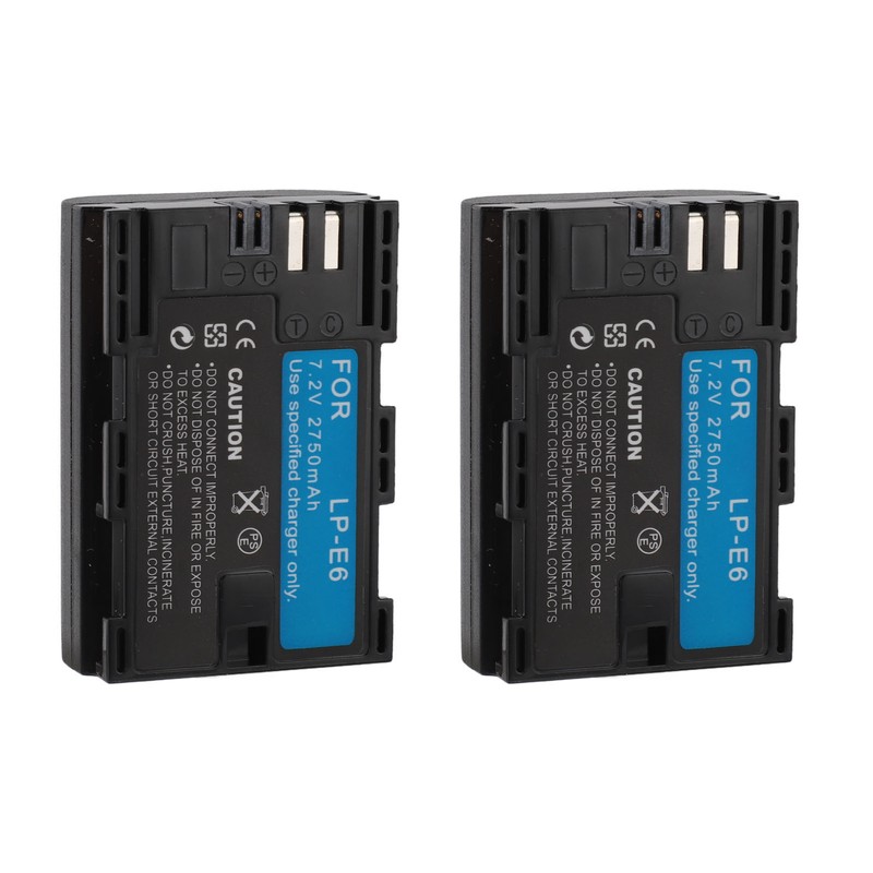 2pcs Camera Battery 2750mAh 7.2V for LP E6 E6N R5