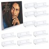 Restynic 12-Pack 4-Inch Clear Vinyl Record Shelf, Space-Saving & Easy
